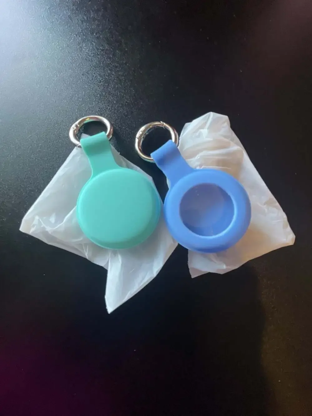 Silicone Apple AirTag Protective Keychain Holder Cases - Set of 2